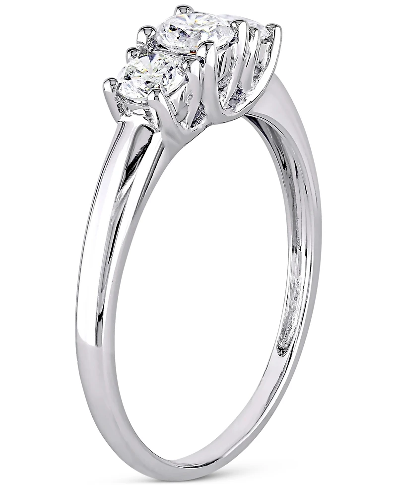Diamond Three Stone Engagement Ring (1/2 ct. t.w.) 14k White Gold