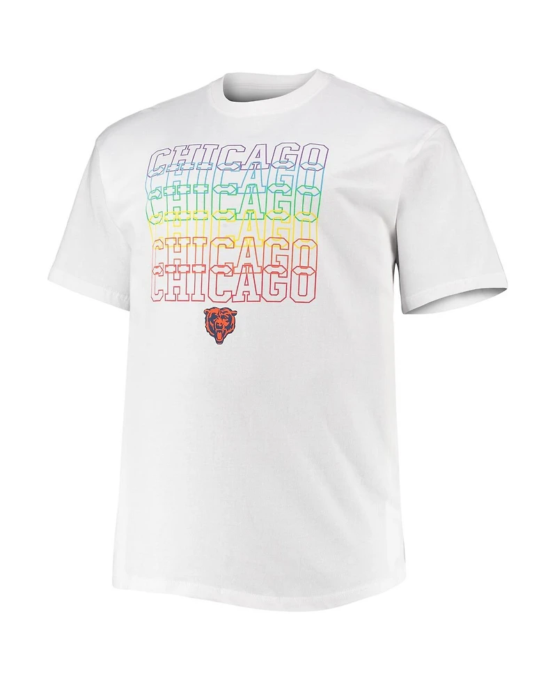 Men's Fanatics White Chicago Bears Big and Tall City Pride T-shirt