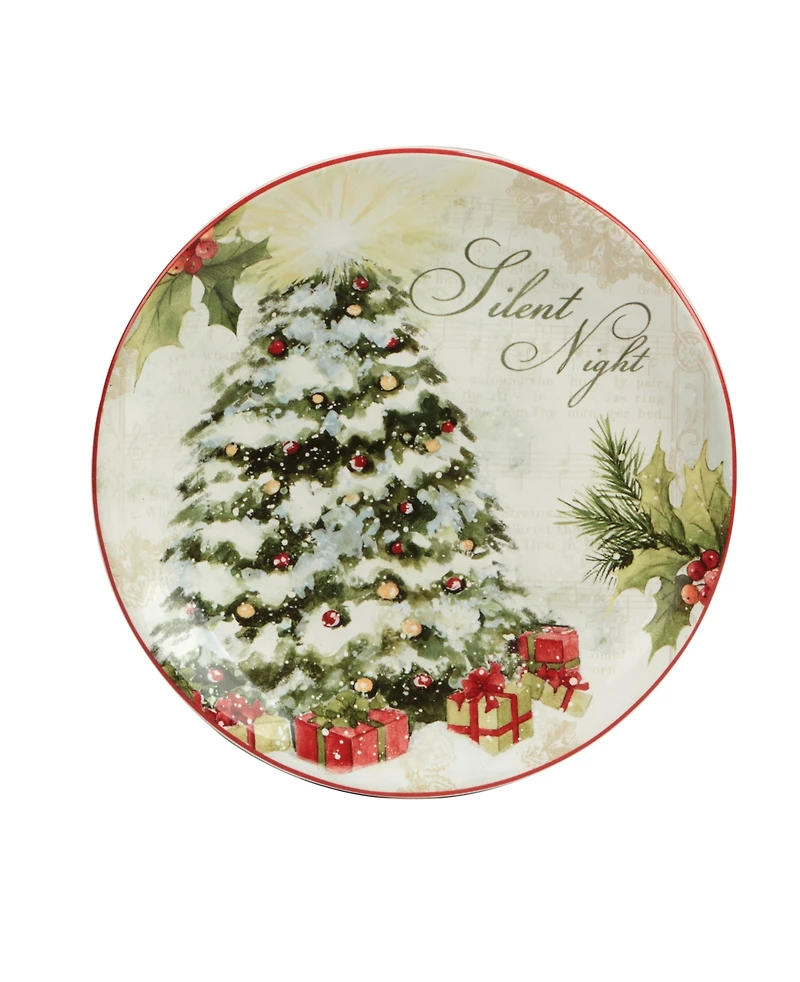 Certified International Silent Night 4 Piece Dessert Plate Set