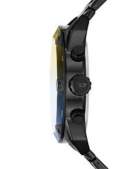 Diesel Men's Spiked Black-Tone Stainless Steel Bracelet Watch, 49mm