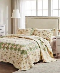 Greenland Home Fashions Bliss 3-Pc. Quilt Set, King