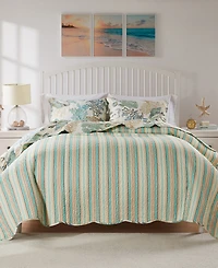 Greenland Home Fashions Atlantis Jade 3-Pc. Quilt Set, King