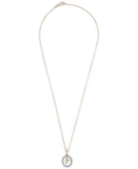 Wrapped Diamond Initial "P" 18" Pendant Necklace (1/10 ct. t.w.) in 14k Gold, Created for Macy's