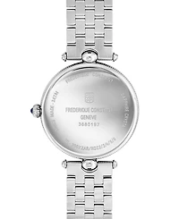 Frederique Constant Women's Swiss Art Deco Stainless Steel Bracelet Watch 30mm