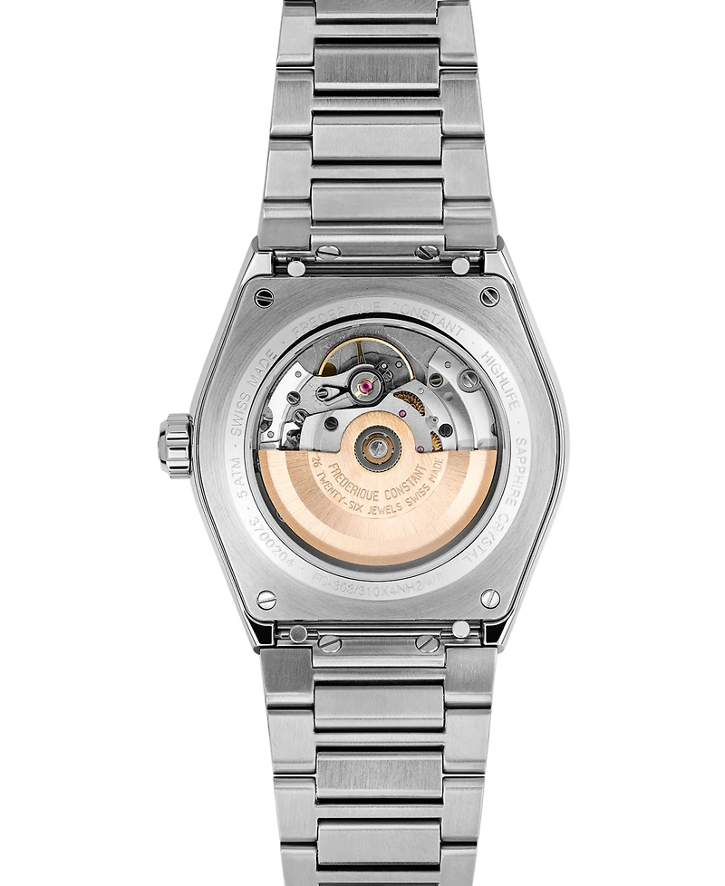 Frederique Constant Men's Swiss Automatic Cosc Highlife Stainless Steel Bracelet Watch 41mm