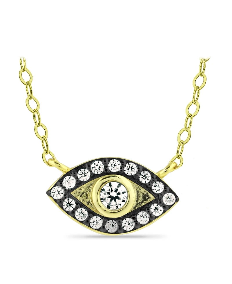 Giani Bernini Cubic Zirconia with Black Rhodium Evil Eye Pendant