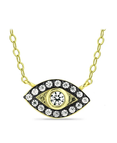 Giani Bernini Cubic Zirconia with Black Rhodium Evil Eye Pendant