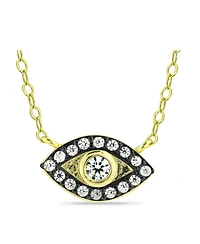 Giani Bernini Cubic Zirconia with Black Rhodium Evil Eye Pendant