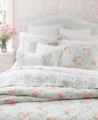 Laura Ashley Melany Cotton Reversible 3 Piece Quilt Set
