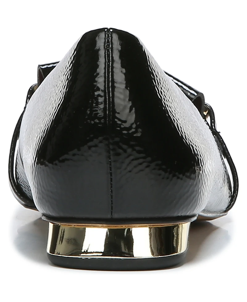 Franco Sarto Women's Rina Pointed Toe Kiltie Slip on Flats