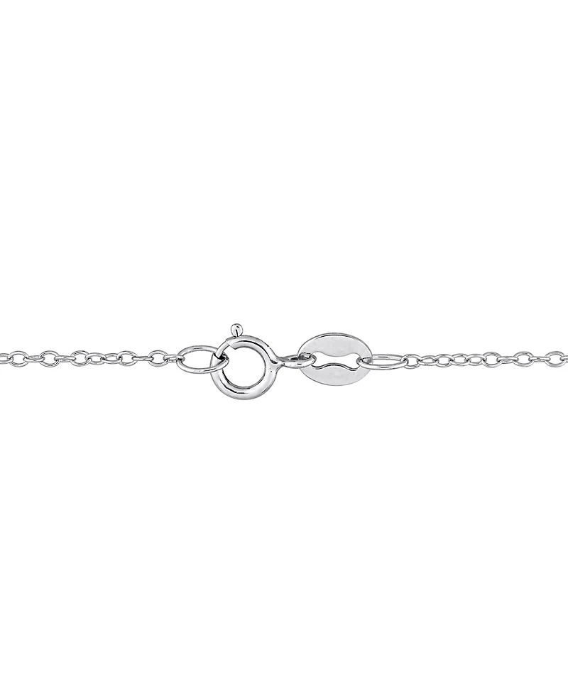 Amethyst (3 ct. t.w.) Graduated Open Circle Necklace in Sterling Silver