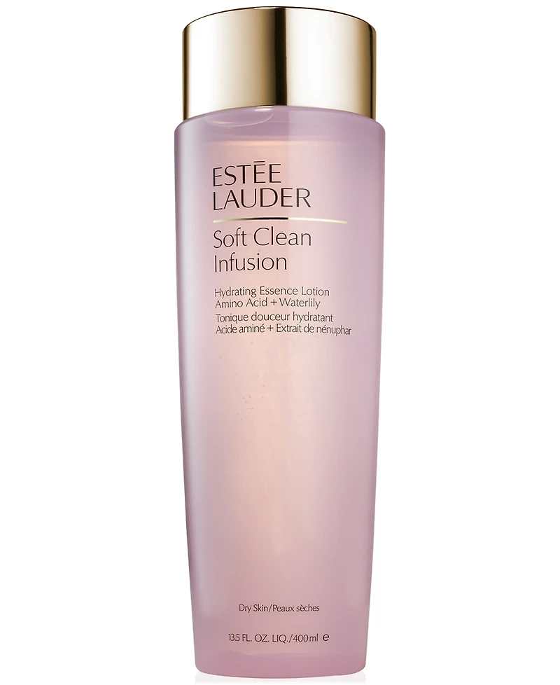 Soft Clean Infusion Hydrating Skin Essence Face Lotion Toner with Amino Acid + Waterlily, 13.5 fl oz.