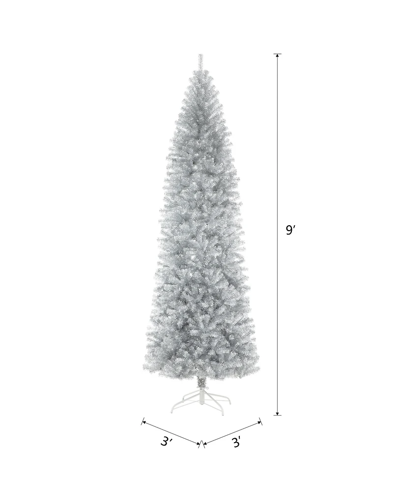 Glitzhome 9' Tinsel Artificial Christmas Tree