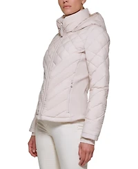 Calvin Klein Womens Side-Panel Hooded Packable Puffer Coat, Created for Macys