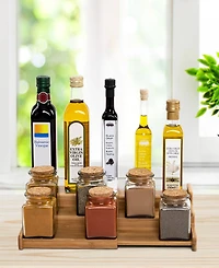 Seville Classics 3-Tier Expandable Bamboo Spice Rack