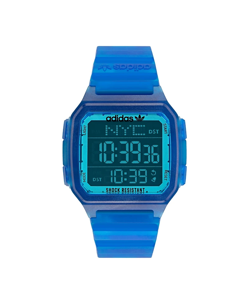 adidas Unisex Gmt Digital One Gmt Blue Resin Strap Watch 47mm