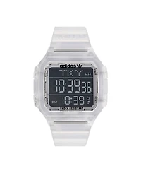 adidas Unisex Gmt Digital One Gmt Clear Resin Strap Watch 47mm