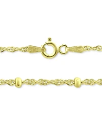 Giani Bernini Beaded Singapore Link Chain Bracelet in 18k Gold-Plated Sterling Silver, Created for Macy's