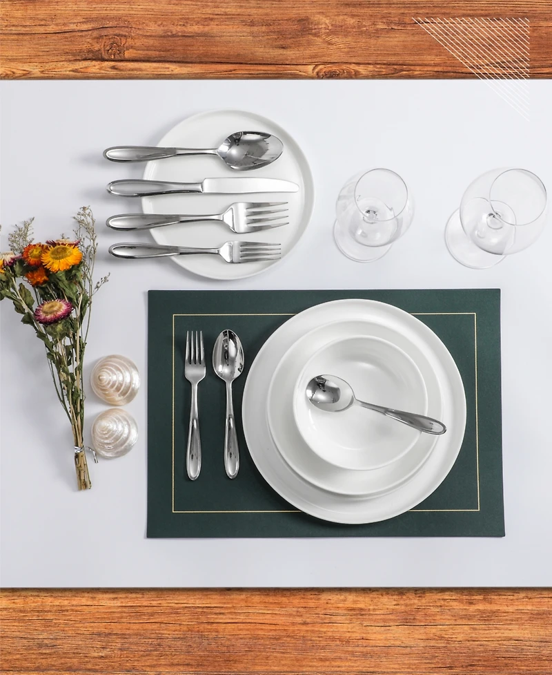 Table 12 Natural White 16-Pc Dinnerware Set, Service for 4