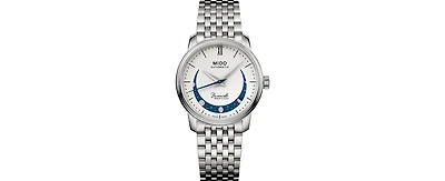 Mido Women's Swiss Automatic Baroncelli Smiling Moon Stainless Steel Bracelet Watch 33mm