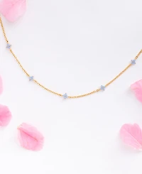 Girls Crew Blue Blossom Love Necklace