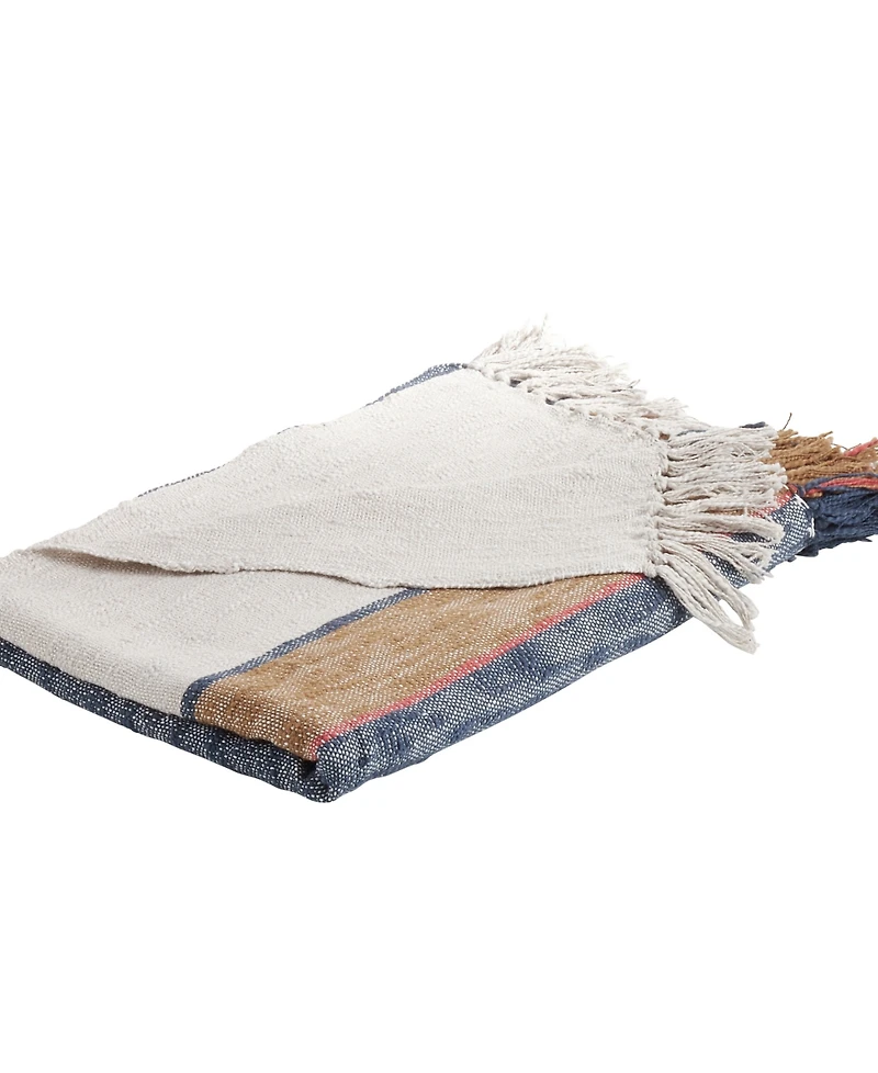 Saro Lifestyle Striped Design Throw, 68" x 52"