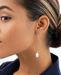 Women's Teardrop Pearl Dangle Earrings
