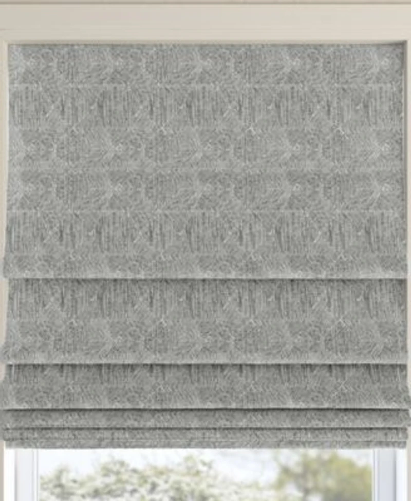 Sun Zero Talmage Tonal Geometric 100 Blackout Cordless Roman Shade