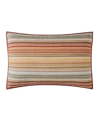 Brooklyn Loom Sunset Stripe Yarn Dye 3 Piece Quilt Set, Full/Queen