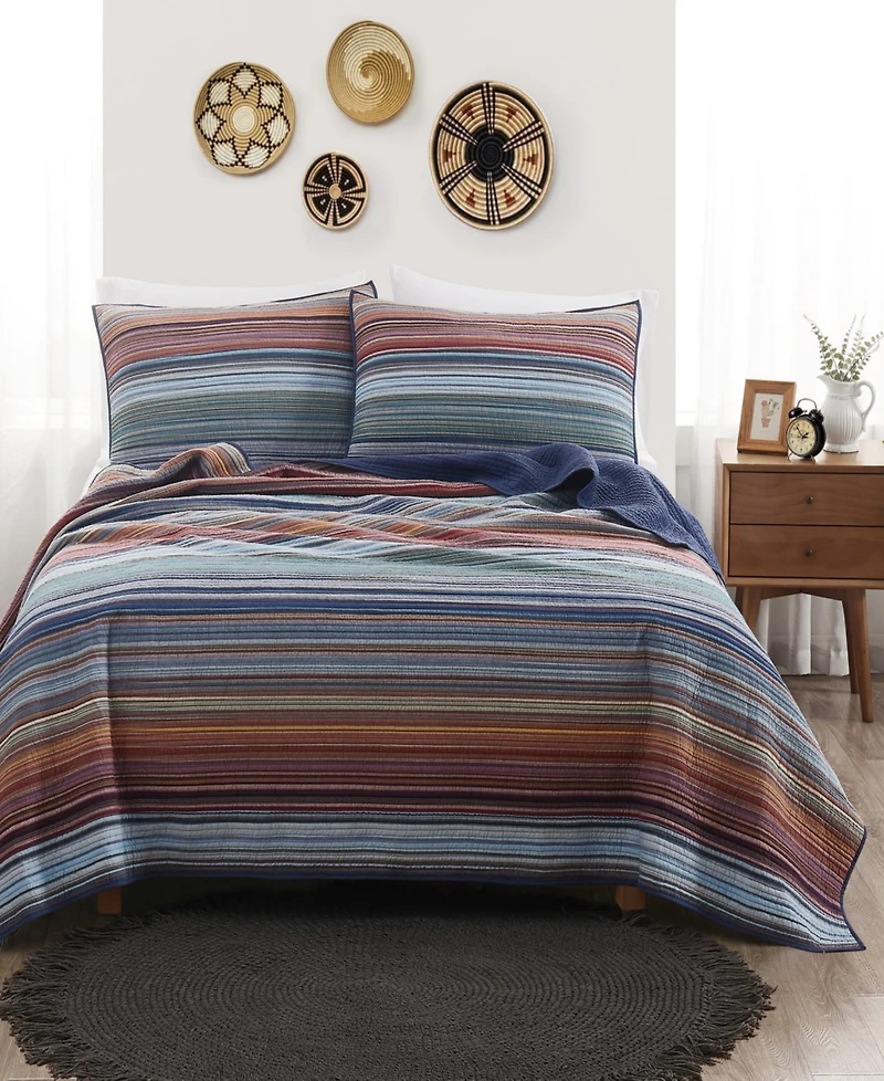 Brooklyn Loom Met Stripe Yarn Dye 2 Piece Quilt Set, Twin/Twin Xl