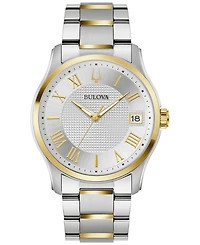 Bulova Men's Classic Wilton Two-Tone Stainless Steel Bracelet Watch 41mm