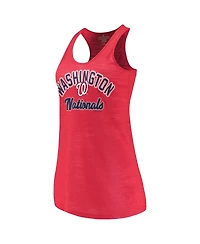 Women's Soft As A Grape Red Washington Nationals Multicount Racerback Tank Top