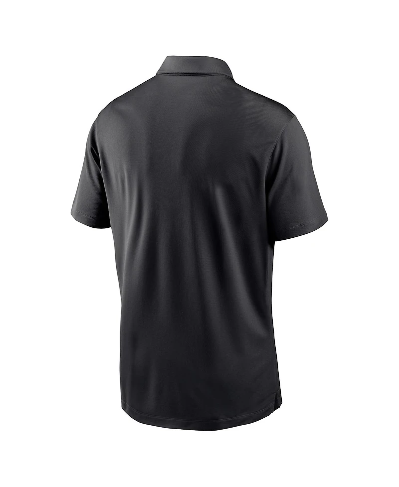 Men's Nike Black Colorado Rockies Diamond Icon Franchise Performance Polo Shirt