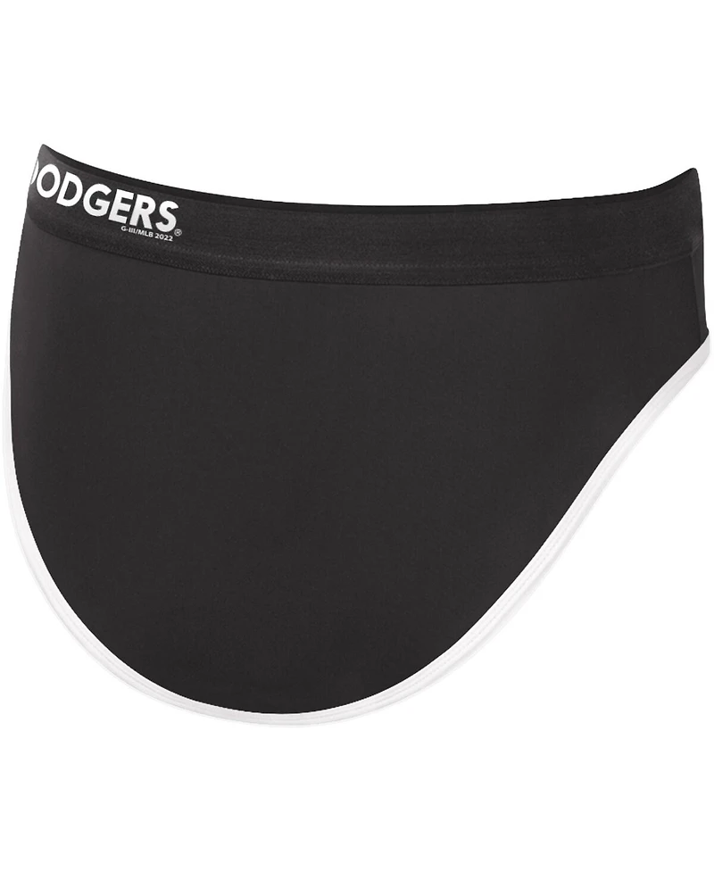 Women's G-iii 4Her by Carl Banks Black Los Angeles Dodgers Southpaw Bikini Bottom