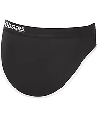Women's G-iii 4Her by Carl Banks Black Los Angeles Dodgers Southpaw Bikini Bottom