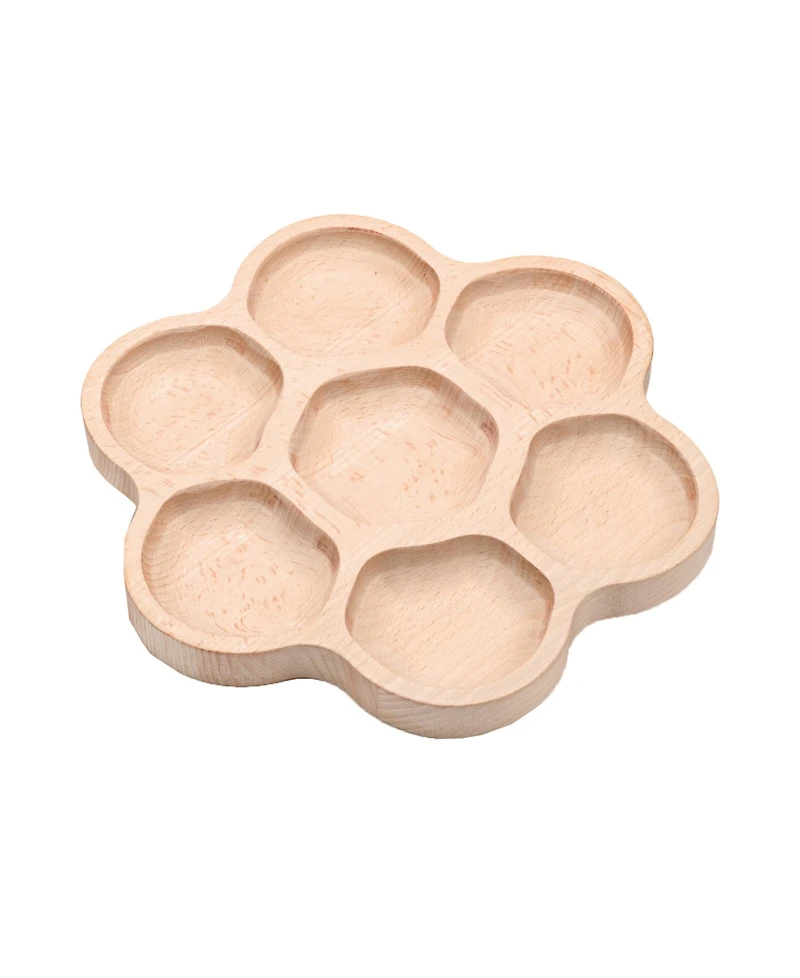 Yellow Door Natural Flower Tactile Tray with 6 Sections