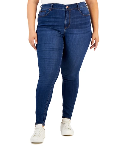 Celebrity Pink Trendy Plus Mid Rise Infinite Stretch Dawson Super-Skinny Jeans