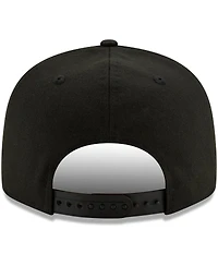 Men's Milwaukee Brewers New Era Black on Black 9FIFTY Snapback Adjustable Hat - Black