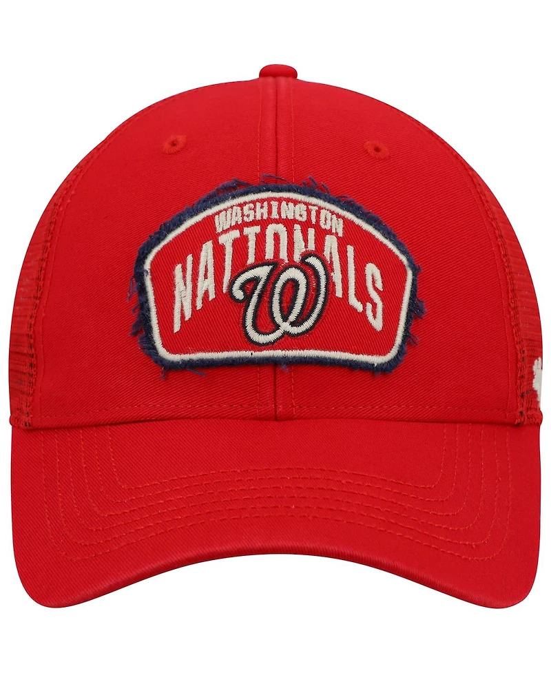 Men's '47 Red Washington Nationals Cledus Mvp Trucker Snapback Hat