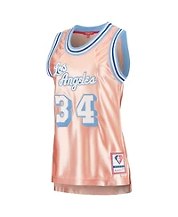Women's Mitchell & Ness Shaquille O'Neal Pink Los Angeles Lakers 75th Anniversary Rose Gold 1996 Swingman Jersey
