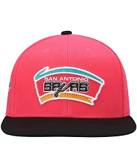 Men's Mitchell & Ness Pink San Antonio Spurs Hardwood Classics Snapback Hat