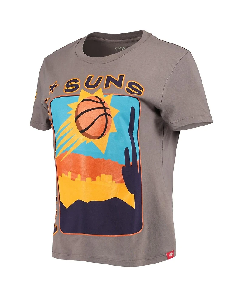 Women's Sportiqe Charcoal Phoenix Suns Street Capsule Arcadia T-shirt