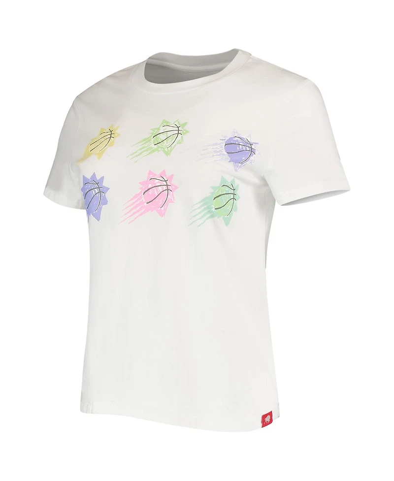 Women's Sportiqe White Phoenix Suns Street Capsule Arcadia T-shirt