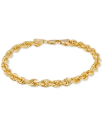 Men's Glitter Rope Bracelet in 10k Gold