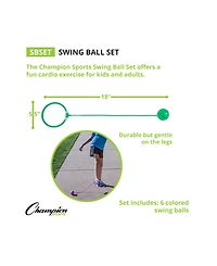 Champion Sports Swing Ball Set, Set of 6