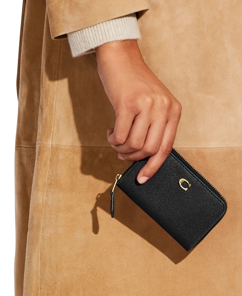 Coach Leather Zip Card Case