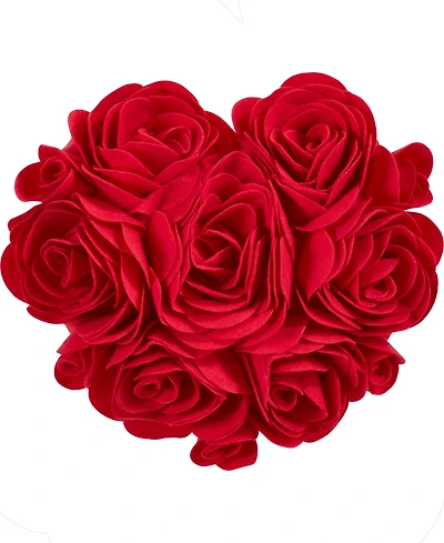 Saro Lifestyle Felt Heart Design Decorative Pillow, 13" x