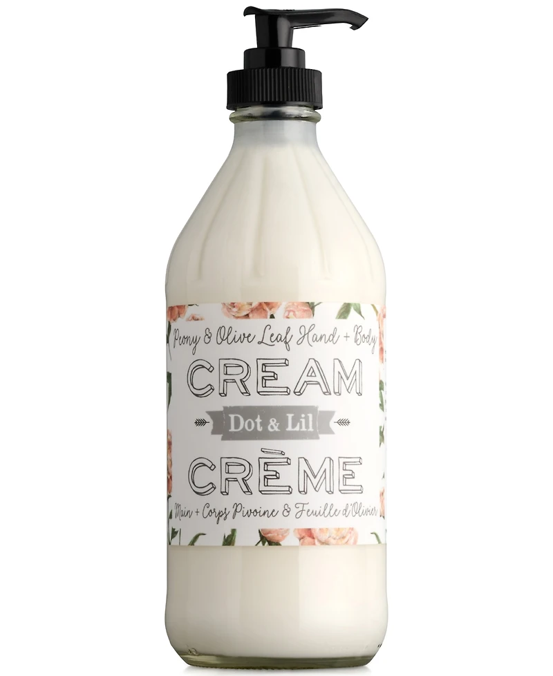 Dot & Lil Peony & Olive Leaf Hand + Body Cream, 16 oz.