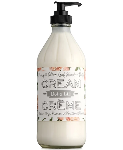 Dot & Lil Peony & Olive Leaf Hand + Body Cream, 16 oz.