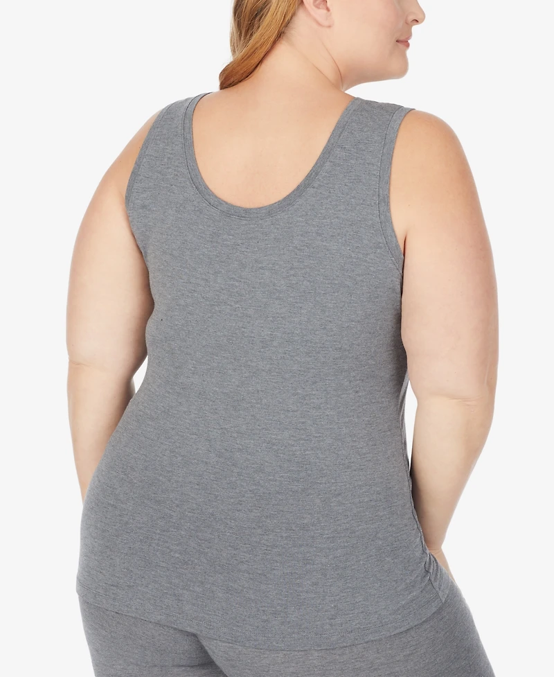 Cuddl Duds Plus Size Softwear with Stretch Reversible Tank Top